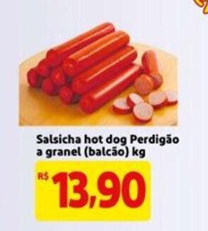 Mercado Extra Salsicha Hot Dog Perdigao a granel 1kg oferta