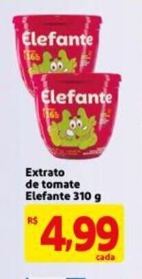 Mercado Extra Extrato de Tomate Elefante 310g oferta