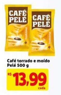 Mercado Extra Cafe torrado e moido Pele 500g oferta