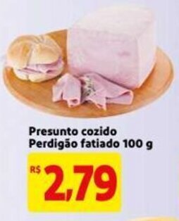 Mercado Extra Presunto Cozido Perdigao fatiado 100g oferta