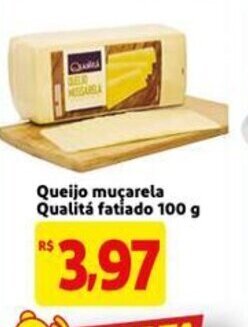 Mercado Extra Queijo mucarela Qualita fatiado 100g oferta