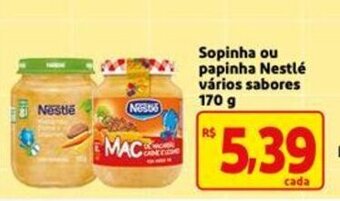 Mercado Extra Sopinha ou papinha Nestle varios sabores 170g oferta