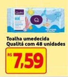 Mercado Extra Toalha Umedecida Qualita com 48 unidades oferta