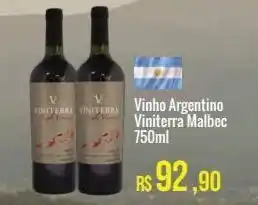 Vinhos da argentina viniterra malbec 750ml