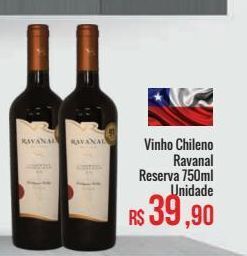 Mart Minas Vinho chileno ravanal reserva 750ml oferta