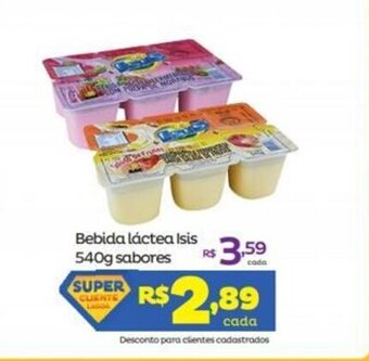 Super Lagoa Bebida lactea Isis 540g sabores oferta