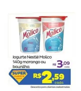 Super Lagoa Iogurte Nestle Molico 140g Morango ou Baunilha oferta