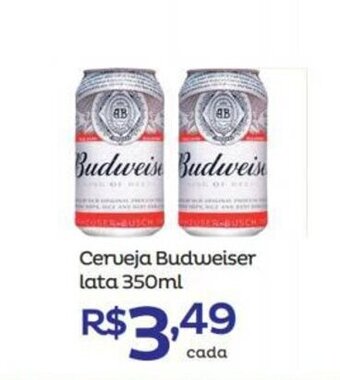 Super Lagoa Cerveja Budweiser lata 350ml oferta