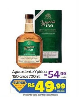 Super Lagoa Aguardente Ypioca 150 Anos 700ml oferta