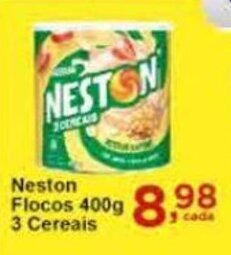 Rossi Supermercado Neston Flocos 400g 3 Cereais oferta