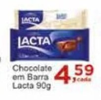 Rossi Supermercado Chocolate em Barra Lacta 90g oferta