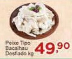 Rossi Supermercado Peixe tipo Bacalhau Desfiado 1kg oferta
