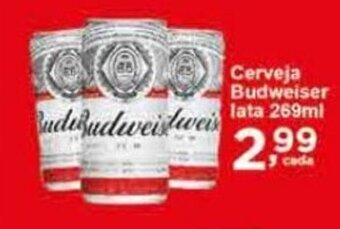 Rossi Supermercado Cerveja Budweiser lata 269ml oferta