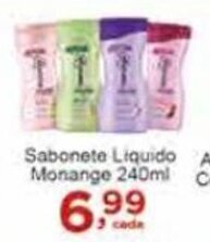 Rossi Supermercado Sabonete Liquido Monange 240ml oferta