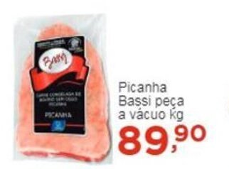 Rossi Supermercado Picanha Bassi peca vacuo 1kg oferta