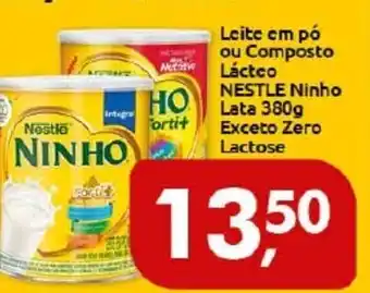Supermercados Nori Leite em po ou Composto Lacteo Nestle NInho lata 380g exceto Zero lactose oferta