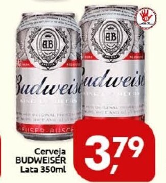 Cerveja Budweiser lata 350ml