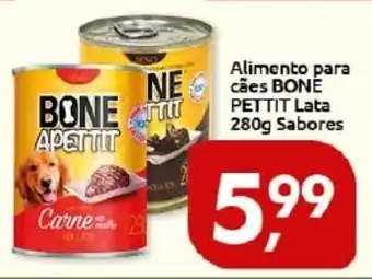 Supermercados Nori Alimento para caes Bone Pettit lata 280g sabores oferta