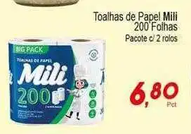 Villefort Atacadista Toalhas De Papel Mili 200 Folhas oferta