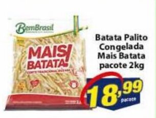 Batata palito Congelada Mais Batata pacote 2kg