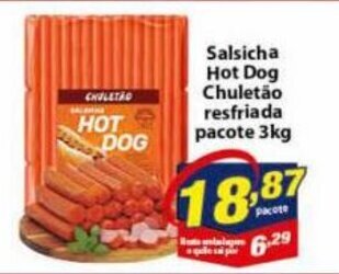 Vencedor Atacadista Salsicha Hot Dog Chuletao Resfriada pacote 3kg oferta