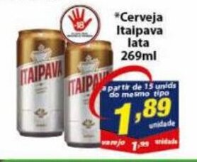 Vencedor Atacadista Cerveja Itaipava lata 269ml oferta