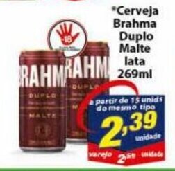 Vencedor Atacadista Cerveja Brahma Duplo Malte Lata 350ml oferta