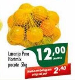 Vencedor Atacadista Laranja pera Hortmix pacote 5kg oferta