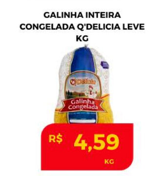Galinha Inteira Congelada Q'Delicia Leve 1kg
