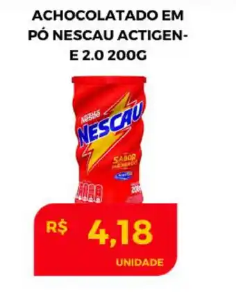 Atacadão Centro Sul Achocolatado em po Nescau Actigen E 2.0 200g oferta