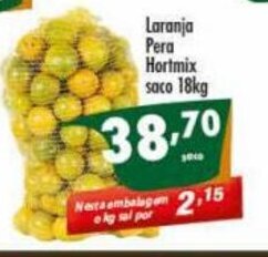 Vencedor Atacadista Laranja pera Hortmix saco 18kg oferta