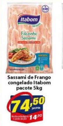 Sassami de Frango Congelado Itabom pacote 5kg
