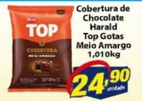 Cobertura de Chocolate Harald Top gotas meio Amargo 1.01kg