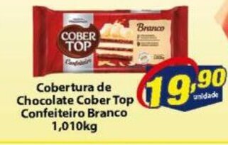 Vencedor Atacadista Cobertura de Chocolate Cober Top Confeiteiro Branco 1.10kg oferta