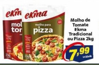 Vencedor Atacadista Molho de Tomate Ekma Tradicional ou Pizza 2kg oferta