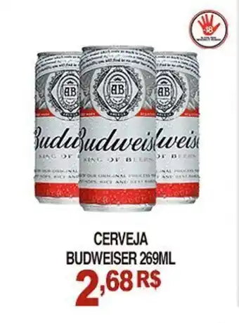Mercadão Atacadista Cerveja Budweiser 269ml oferta