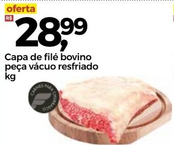 Capa de file bovino peca vacuo resfriada 1kg