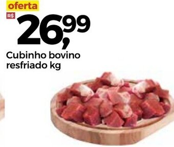 Frangolândia Cubinho Bovino resfriado 1kg oferta