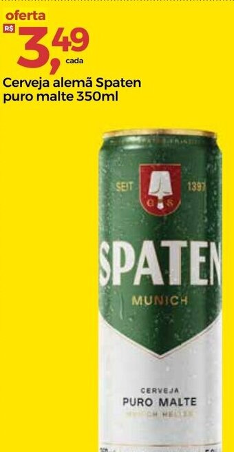 Frangolândia Cerveja Alema Spaten Puro Malte 350ml oferta