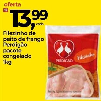 Frangolândia Filezinho de Peito de frango Perdigao bandeja congelado 1kg oferta