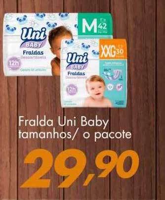 Confiança Supermercados Fralda Uni Baby Tamanhos O Pacote oferta