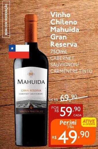 Perini Vinho Chileno Mahuida Gran Reserva oferta