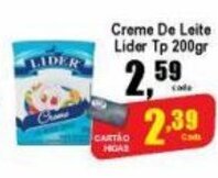 Higa's Supermercado Creme de leite Lider TP 200g oferta
