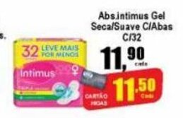 Higa's Supermercado Abs. Intimus Gel Seca/ Suave c/ Abas c/32 oferta