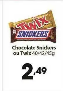 Chocolate Snickers Ou Twix