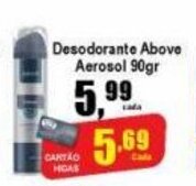 Higa's Supermercado Desodorante Above Aerosol 90g oferta