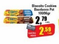 Higa's Supermercado Biscoito Cookies Bauducco pct 100g/96g oferta