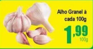 Higa's Supermercado Alho Granel a cada 100g oferta