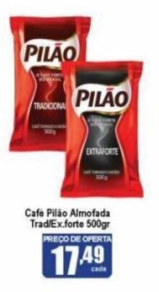 Higa's Supermercado Cafe Pilao Almofada trad/ extraforte 500g oferta