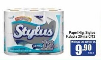 Higa's Supermercado Papel Hig. Stylus Folha Dupla 20mts c/12 oferta
